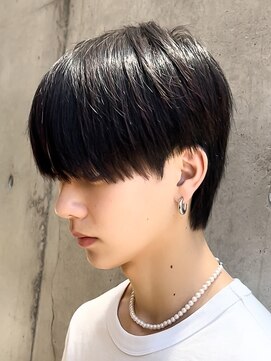 黒髪マッシュナチュラルマッシュメンズヘア韓国ツーブロック