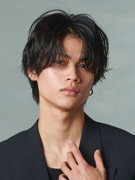 センターパート/波巻きパーマ/スパイラルパーマ/men's