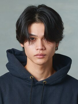 ニュアンスパーマ/センターパート/マッシュ/カルマパーマ/メンズ