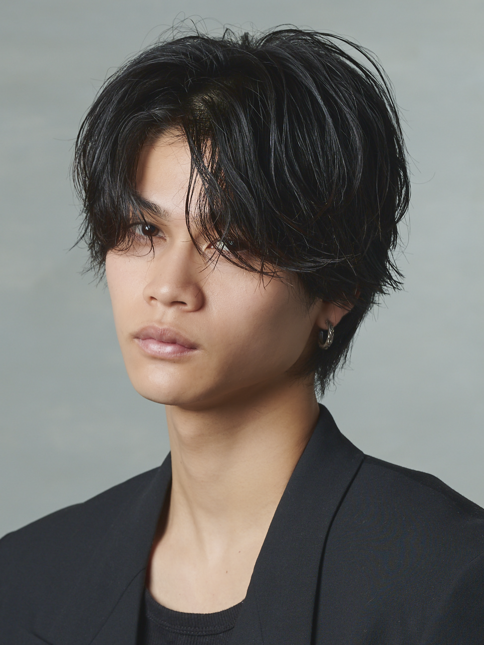 無造作センターパート