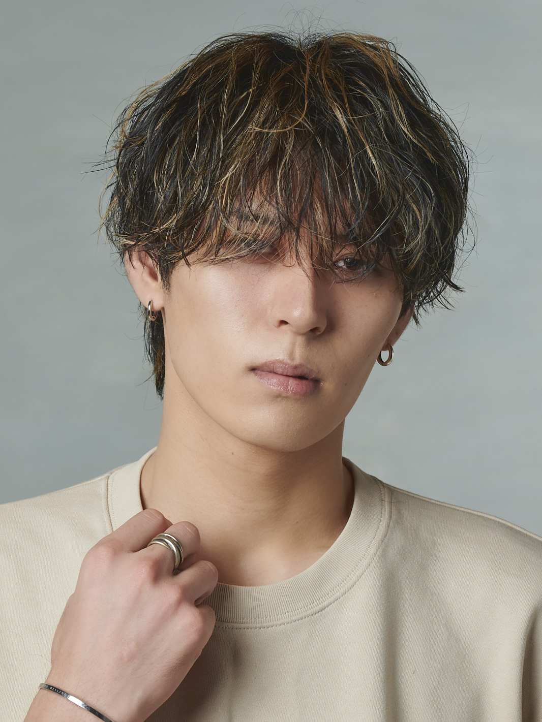 無造作ハイライト